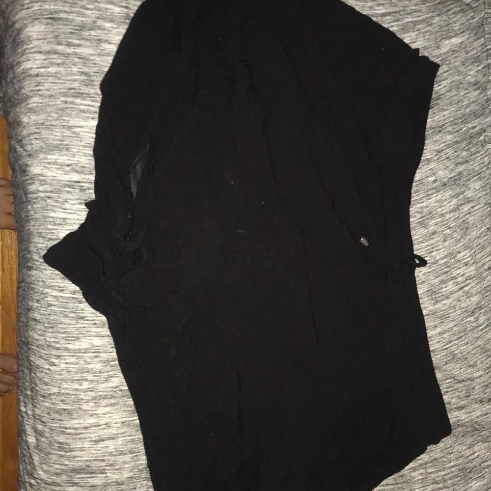 Black Ruffled Shorts - Picture 3 of 3